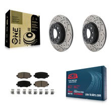 Load image into Gallery viewer, Rear Drilled Slot Disc Brake Rotor &amp; Ceramic Pad Kit For Jeep Renegade Fiat 500X