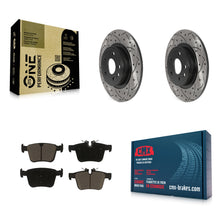 Load image into Gallery viewer, Rear Drill Slot Disc Brake Rotors Ceramic Pad Kit For Land Rover Discovery Sport