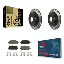 Load image into Gallery viewer, [Rear] 2016-2022 Honda HR-V Performance Drilled &amp; Slotted Brake Rotor &amp; Ceramic Pads Kit For Max Braking