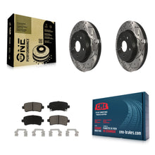 Charger l'image dans la galerie, Rear Drilled Slot Brake Rotors Ceramic Pad Kit For Chevrolet Malibu Buick Impala