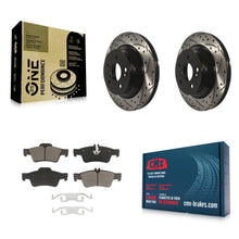 Load image into Gallery viewer, Rear Drill Slot Brake Rotor Ceramic Pad Kit For Mercedes-Benz E350 E320 E500 E63