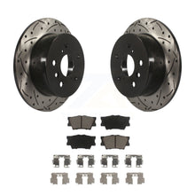 Charger l&#39;image dans la galerie, Rear Drill Slot Brake Rotors Ceramic Pad Kit For Toyota Camry Lexus ES350 Avalon