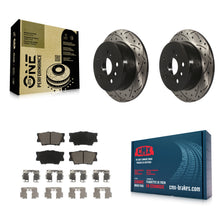 Load image into Gallery viewer, Rear Drill Slot Brake Rotors Ceramic Pad Kit For Toyota Camry Lexus ES350 Avalon
