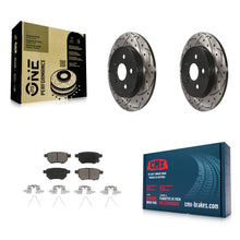 Load image into Gallery viewer, Rear Drill Slot Brake Rotor Ceramic Pad Kit For Toyota Corolla Prius Matrix Vibe