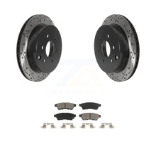 Charger l&#39;image dans la galerie, Rear Drilled Slot Brake Rotors Ceramic Pad Kit For Nissan Frontier Xterra Suzuki