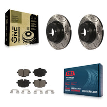Load image into Gallery viewer, [Rear] 2012 BMW X3 From 10 11 Performance Drilled &amp; Slotted Brake Rotor &amp; Ceramic Pads Kit For Max Braking