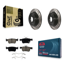 Charger l'image dans la galerie, Rear Coat Drill Slot Disc Brake Rotor Ceramic Pad Kit For 2018-2022 Honda Accord