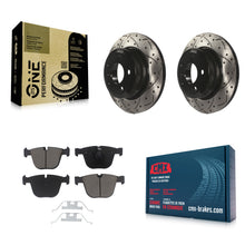 Load image into Gallery viewer, Rear Drill Slot Brake Rotor Ceramic Pad Kit For 2009 BMW X6 xDrive35i From 10 08