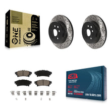 Charger l'image dans la galerie, Rear Drilled Slot Brake Rotor Ceramic Pad Kit For Lexus GS350 IS300 IS200t IS350