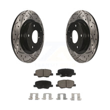 Load image into Gallery viewer, Rear Coated Drilled Slot Disc Brake Rotors Ceramic Pad Kit For 2014-2015 Mazda 6