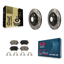 Load image into Gallery viewer, [Rear] 09 Audi A4 Quattro Convertible Performance Drilled &amp; Slotted Brake Rotor &amp; Ceramic Pads Kit For Max Braking