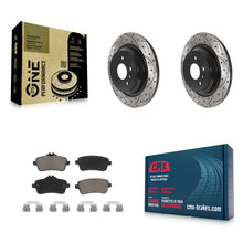 Charger l'image dans la galerie, Rear Drill Slot Brake Rotor Ceramic Pad Kit For Mercedes-Benz ML350 GLE350 ML250