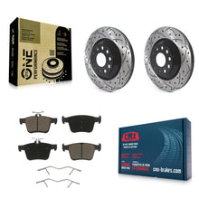 Charger l'image dans la galerie, Rear Drill Slot Brake Rotors Ceramic Pad Kit For Volkswagen Atlas Audi Golf R S3