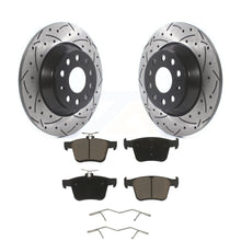 Load image into Gallery viewer, Rear Drill Slot Brake Rotors Ceramic Pad Kit For Volkswagen Tiguan Jetta Audi TT