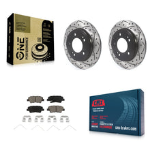 Charger l'image dans la galerie, Rear Drilled Slot Brake Rotor Ceramic Pad Kit For Hyundai Elantra Kia Niro Ioniq