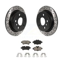 Load image into Gallery viewer, Rear Coated Drilled Slotted Disc Brake Rotor And Ceramic Pad Kit For Mini Cooper