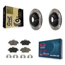 Load image into Gallery viewer, Rear Drill Slot Brake Rotor Ceramic Pad Kit For Mercedes-Benz GLA250 CLA250 QX30
