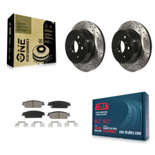Charger l'image dans la galerie, Rear Drill Slot Brake Rotors Ceramic Pad Kit For Chevrolet Silverado 1500 GMC XL