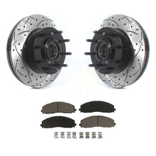 Load image into Gallery viewer, Front Drill Slot Brake Rotor Hub Ceramic Pad Kit For Ford F-250 Super Duty F-350