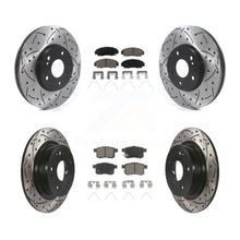 Load image into Gallery viewer, Front Rear Drilled Slot Brake Rotor &amp; Ceramic Pad Kit For Honda Accord Acura TSX