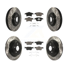Load image into Gallery viewer, Front Rear Drill Slot Brake Rotors Ceramic Pad Kit For Ford Police Responder SSV