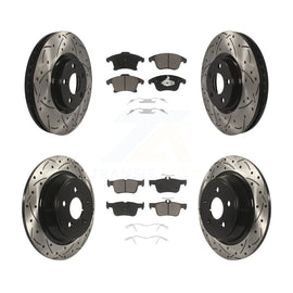 Front Rear Drill Slot Brake Rotors Ceramic Pad Kit For Ford Police Responder SSV