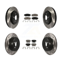 Load image into Gallery viewer, Front Rear Coated Drill Slot Disc Brake Rotors Ceramic Pad Kit For Dodge Charger