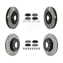 Load image into Gallery viewer, Front Rear Coated Drilled Slot Disc Brake Rotor Ceramic Pad Kit For Jeep Compass