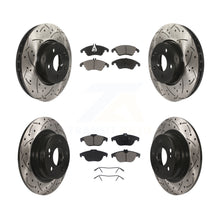 Load image into Gallery viewer, Front Rear Drilled Slot Disc Brake Rotors Ceramic Pad Kit For Mercedes-Benz C300