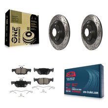 Load image into Gallery viewer, Rear Coated Drill Slot Disc Brake Rotor Ceramic Pad Kit For Mazda CX-30 MX-30 EV