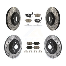 Load image into Gallery viewer, Front Rear Coated Drill Slot Disc Brake Rotors Ceramic Pad Kit For Volkswagen CC