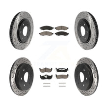 Charger l'image dans la galerie, Front Rear Drill Slot Brake Rotor Ceramic Pad Kit For 07 Nissan TITAN From 04
