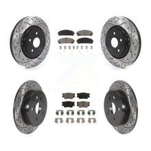 Charger l&#39;image dans la galerie, [Front+Rear] 2022 Toyota Camry TRD Performance Drilled &amp; Slotted Brake Rotor &amp; Ceramic Pads Kit For Max Braking
