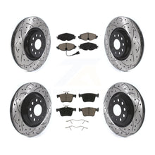 Load image into Gallery viewer, [Front+Rear] 19-20 Audi A3 Quattro Performance Drilled &amp; Slotted Brake Rotor &amp; Ceramic Pads Kit For Max Braking