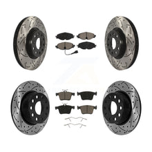 Charger l'image dans la galerie, Front Rear Coat Drill Slot Disc Brake Rotors Ceramic Pad Kit For Volkswagen Taos