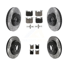 Charger l'image dans la galerie, Front Rear Coated Drilled Slotted Disc Brake Rotors Ceramic Pad Kit For BMW 428i