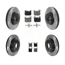 Front Rear Coated Drilled Slotted Disc Brake Rotors Ceramic Pad Kit For BMW 428i
