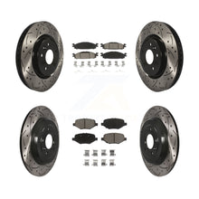 Charger l'image dans la galerie, Front Rear Drilled Slot Brake Rotors Ceramic Pad Kit For 2016 Ford Explorer Base