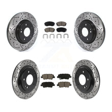 Charger l'image dans la galerie, Front Rear Drilled Slot Brake Rotor &amp; Ceramic Pad Kit For Hyundai Elantra GT Kia