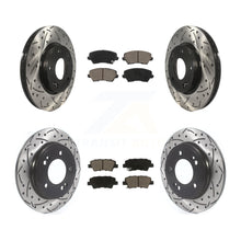 Load image into Gallery viewer, Front Rear Coat Drill Slot Disc Brake Rotor Ceramic Pad Kit For Hyundai Veloster