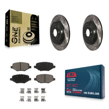 Load image into Gallery viewer, Rear Drilled Slot Disc Brake Rotor &amp; Ceramic Pad Kit For 2016 Ford Explorer Base