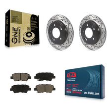 Load image into Gallery viewer, Rear Drill Slot Disc Brake Rotors Ceramic Pad Kit For Kia Forte Hyundai Veloster
