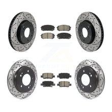 Charger l'image dans la galerie, Front Rear Coat Drill Slot Disc Brake Rotors Ceramic Pad Kit For Hyundai Elantra