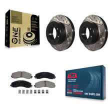 Load image into Gallery viewer, Front Drilled Slot Disc Brake Rotors Ceramic Pad Kit For 2019-2022 Ram 2500 3500