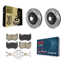 Load image into Gallery viewer, Front Coated Drilled Slot Disc Brake Rotor Ceramic Pad Kit For Audi Q5 Sportback