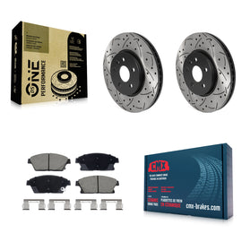 Front Drilled Slot Brake Rotor & Ceramic Pad Kit For Chevrolet Trax Buick Encore