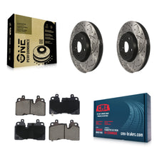 Load image into Gallery viewer, Front Coated Drill Slot Disc Brake Rotors Ceramic Pad Kit For Chevrolet Corvette