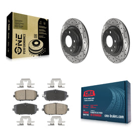 Rear Drill Slot Disc Brake Rotors Ceramic Pad Kit For 2006-2015 Mazda MX-5 Miata