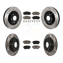 Load image into Gallery viewer, Front Rear Drill Slot Brake Rotors Ceramic Pad Kit For 2021 Mazda 6 Turbocharged