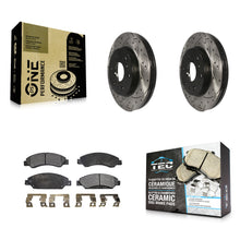 Load image into Gallery viewer, Front Drill Slot Brake Rotor Ceramic Pad Kit For Chevrolet Tahoe GMC Suburban XL